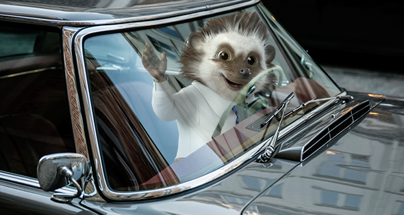 Rizo saludando desde un coche